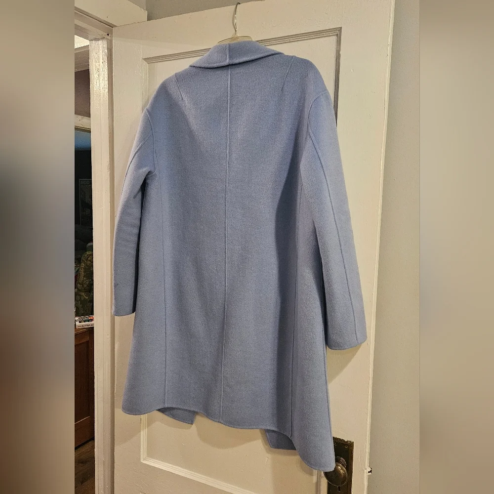 GUESS Women's Light Blue Open Front Coat - Size Medium - Picture 3 of 6